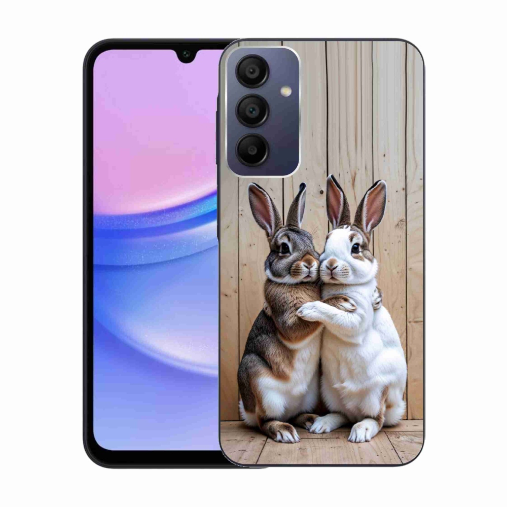 Zselés borítás mmCase Samsung Galaxy A15 4G/5G - nyúl párhoz