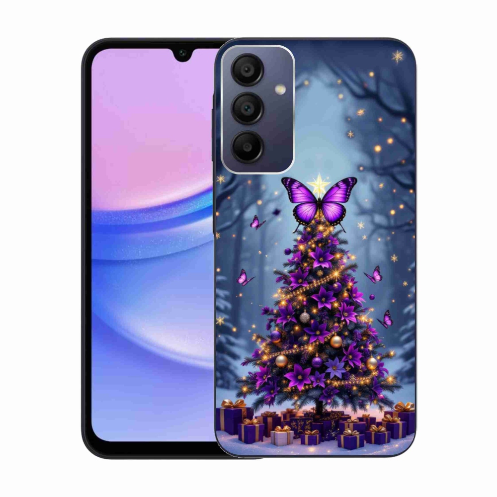Gél borítás mmCase Samsung Galaxy A15 4G/5G - pillangó karácsonyfa