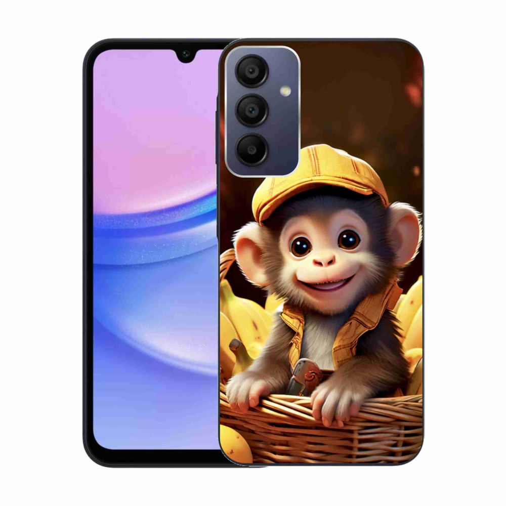 Zselés borítás mmCase Samsung Galaxy A15 4G/5G - majom a kosárban