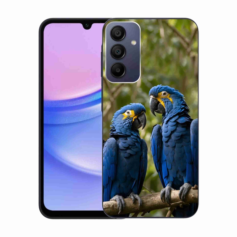Zselés borítás mmCase Samsung Galaxy A15 4G/5G - papagáj duó számára