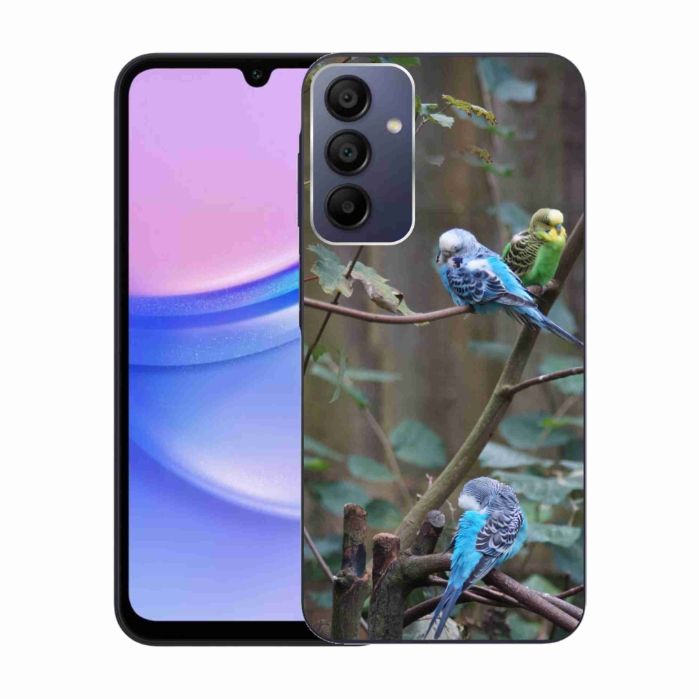 Gél borítás mmCase Samsung Galaxy A15 4G/5G készülékhez - papagájok az ágon