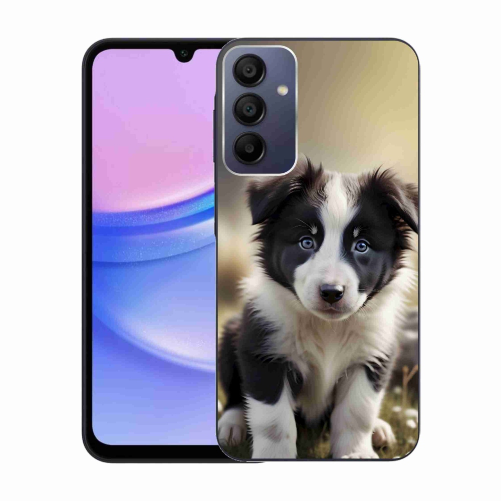 Gél borítás mmCase Samsung Galaxy A15 4G/5G készülékhez - aranyos border collie