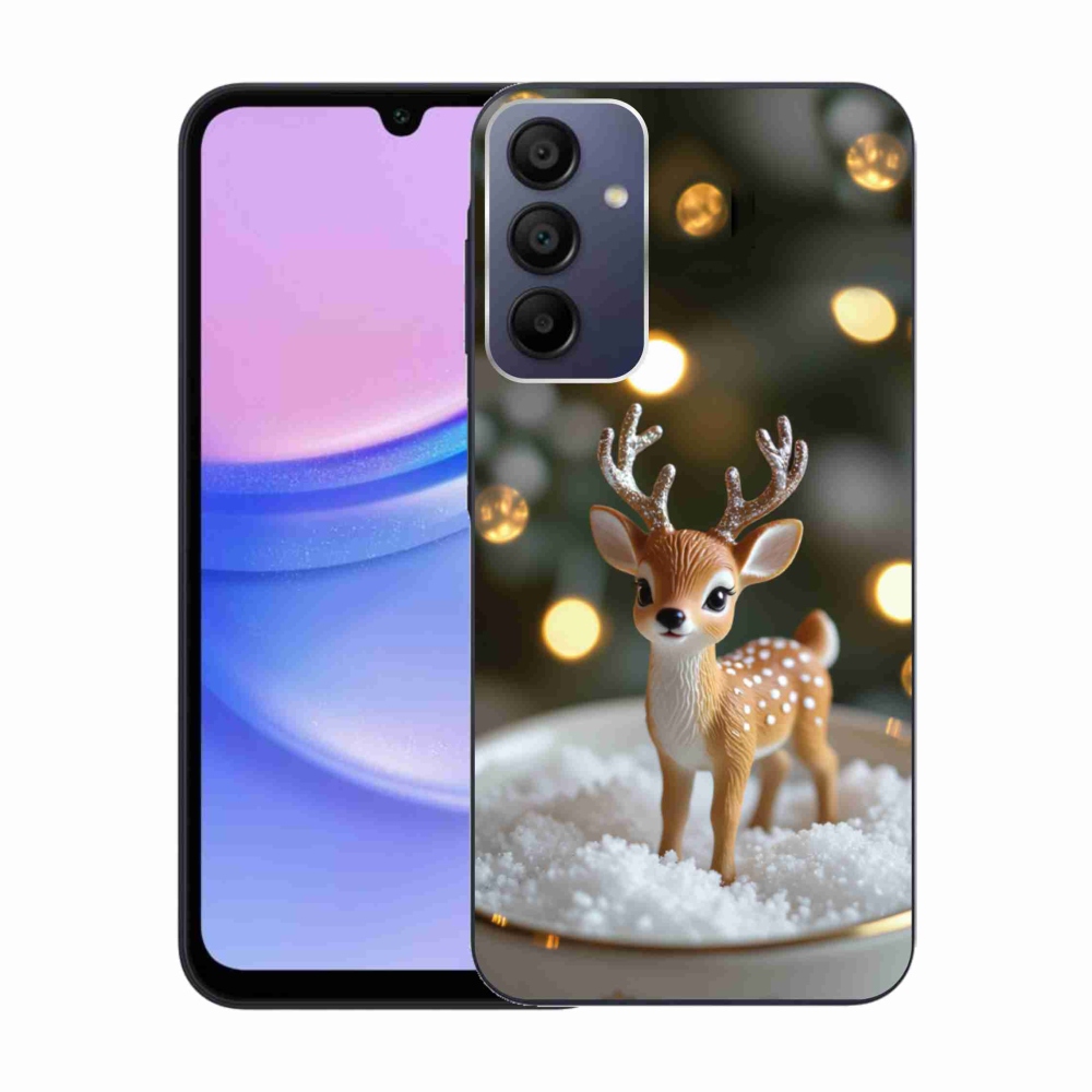 Gél borítás mmCase Samsung Galaxy A15 4G/5G - aranyos karácsonyi szarvasok