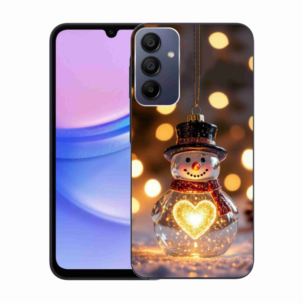 Gél borítás mmCase Samsung Galaxy A15 4G/5G - karácsonyi hóemberhez
