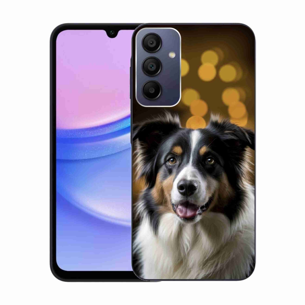 Gél borítás mmCase Samsung Galaxy A15 4G/5G készülékhez - mosolygós ausztrál juhászkutya