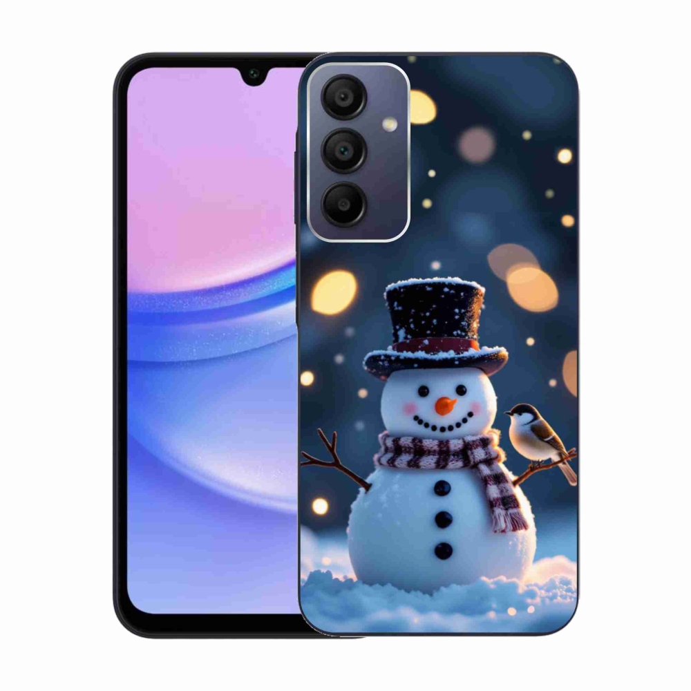 Gél borítás mmCase Samsung Galaxy A15 4G/5G - karácsonyi hóemberhez