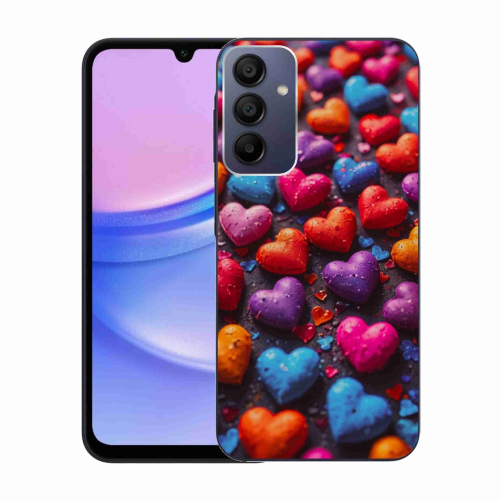 Zselés borítás mmCase Samsung Galaxy A15/5G készülékhez - színes szív