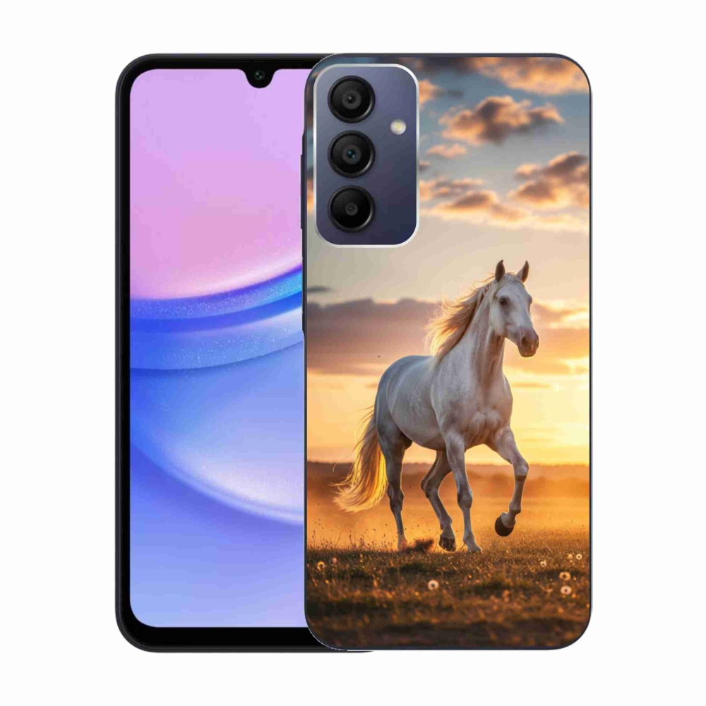 Gél borítás mmCase Samsung Galaxy A15/5G - futó fehér ló 2
