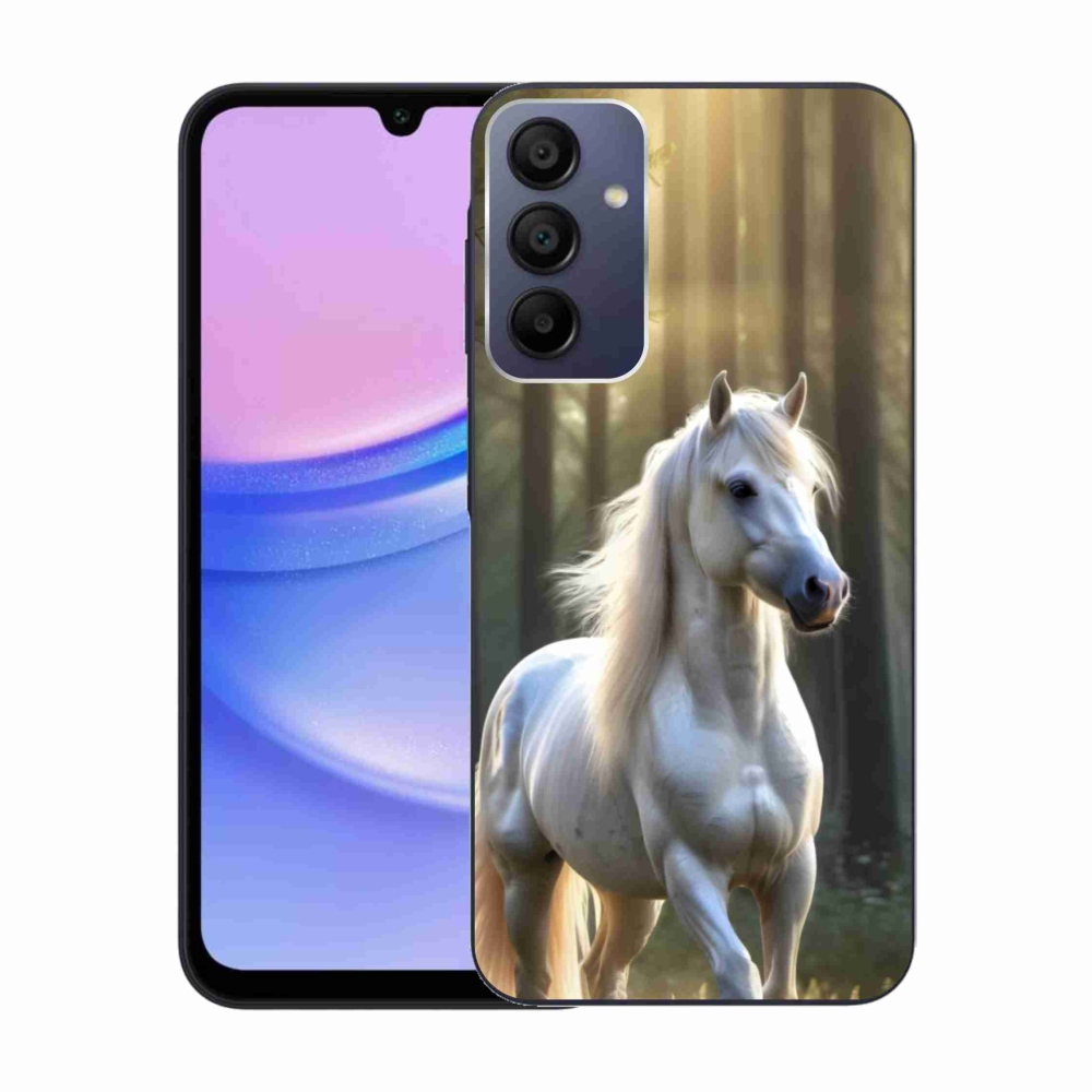 Zselés borítás mmCase Samsung Galaxy A15/5G - fehér ló 3