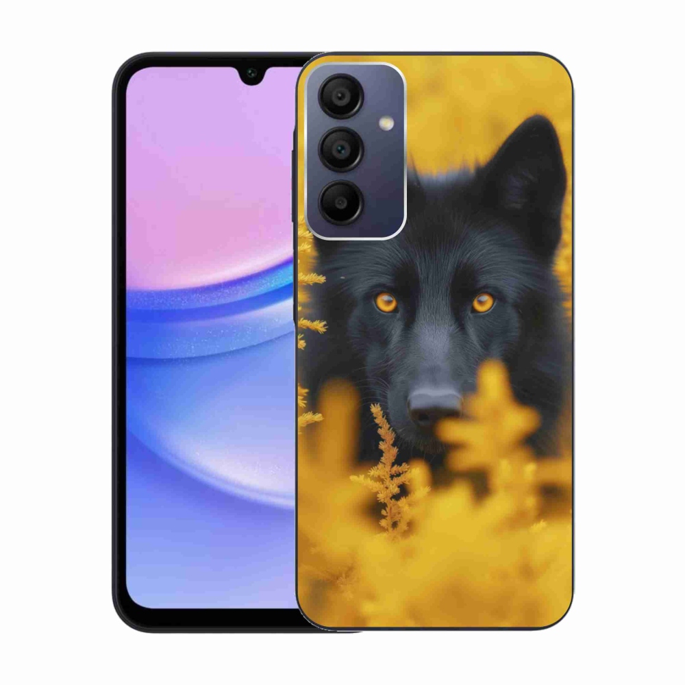 Gél védőhuzat mmCase Samsung Galaxy A15/5G - fekete farkas 2