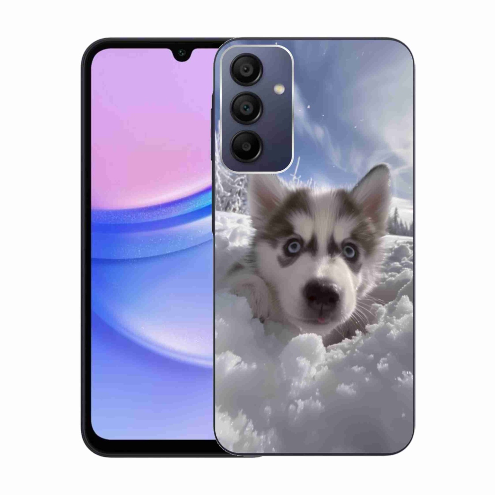 Gél borítás mmCase Samsung Galaxy A15/5G készülékhez - husky a hóban