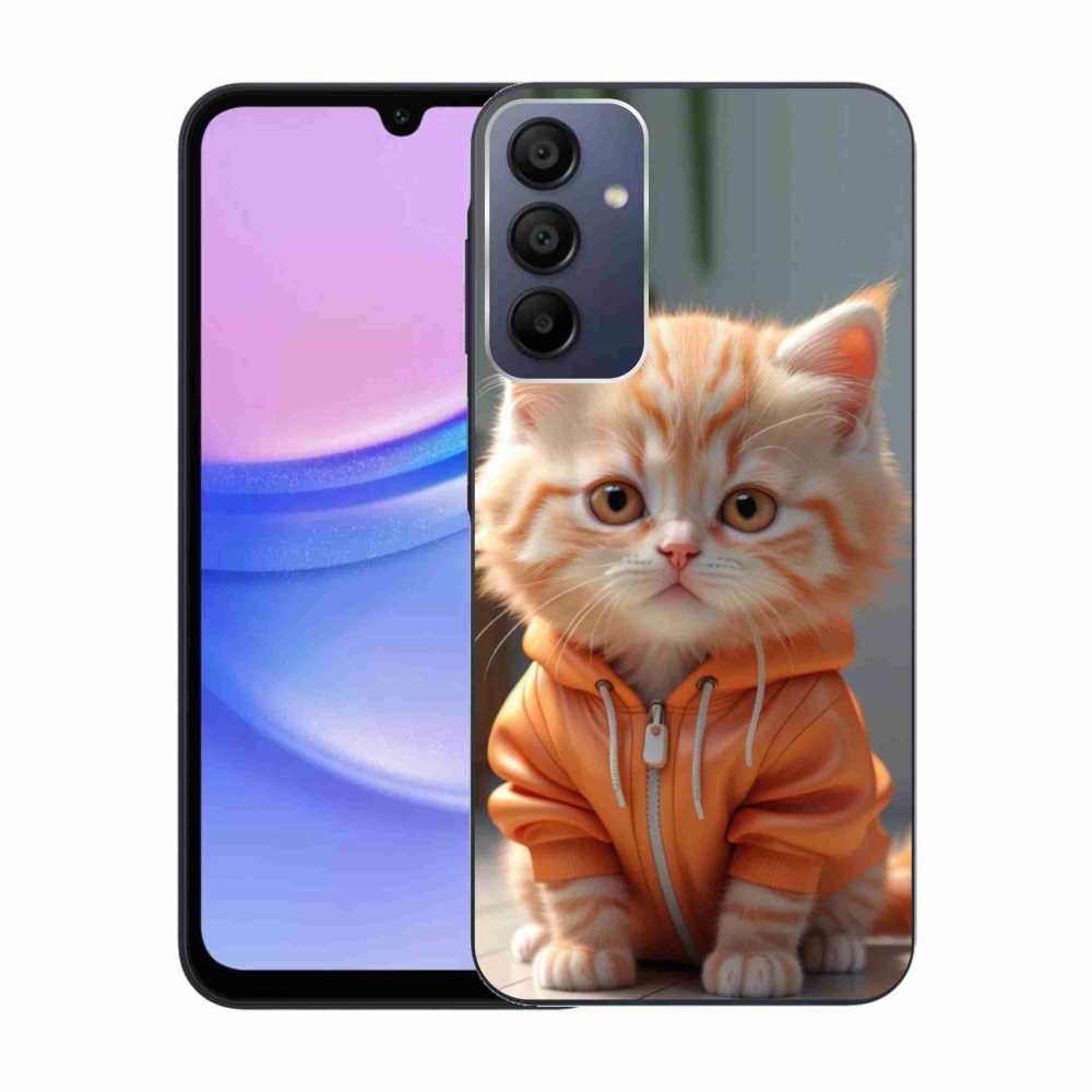 Gél védőhuzat mmCase Samsung Galaxy A15/5G készülékhez - cica melegítőben