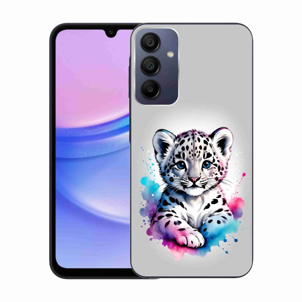 Zselés borítás mmCase Samsung Galaxy A15/5G készülékhez - leopárd kölyök