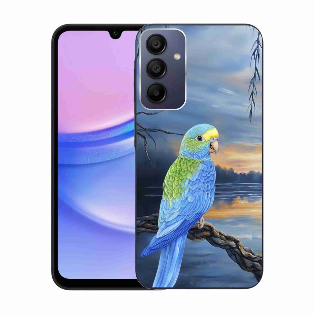 Zselés borítás mmCase Samsung Galaxy A15/5G készülékhez - kék papagáj