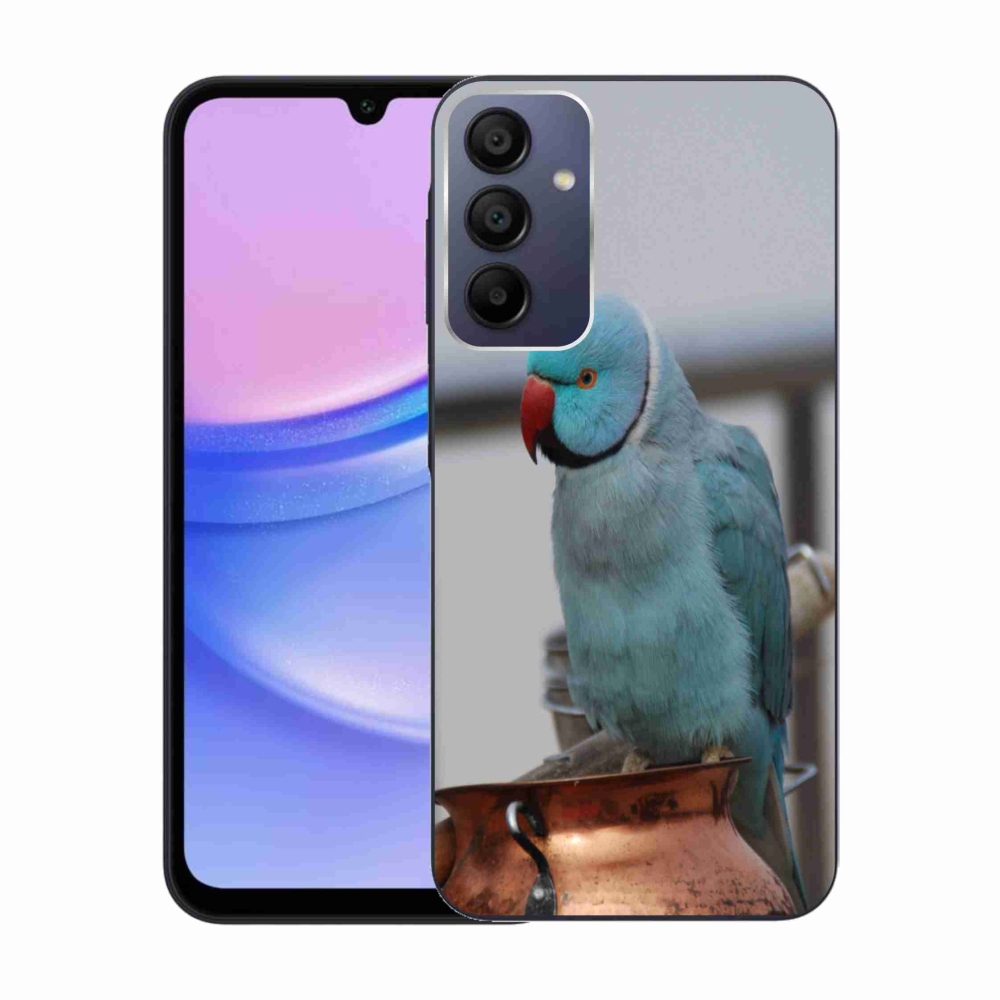 Zselés borítás mmCase Samsung Galaxy A15/5G készülékhez - papagáj alexander kék
