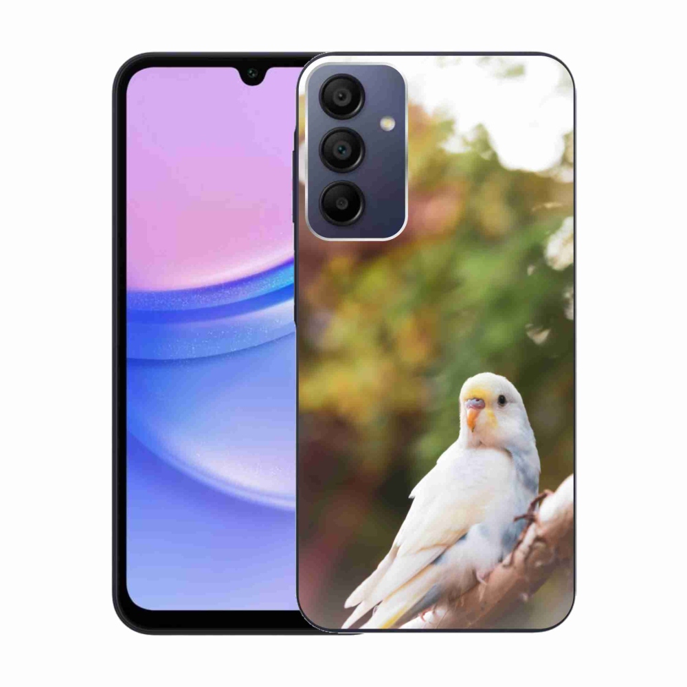 Zselés borítás mmCase Samsung Galaxy A15/5G - papagáj andulka fehér