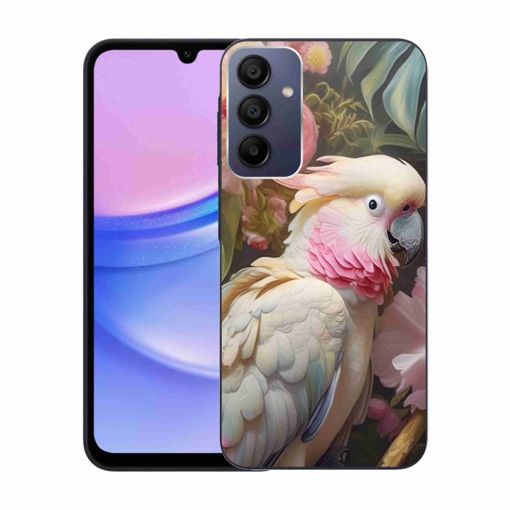 Zselés borítás mmCase Samsung Galaxy A15/5G készülékhez - papagáj kakadu rózsaszín 2