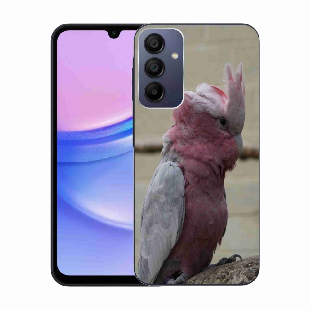 Zselés borítás mmCase Samsung Galaxy A15/5G készülékhez - papagáj kakadu rózsaszínű