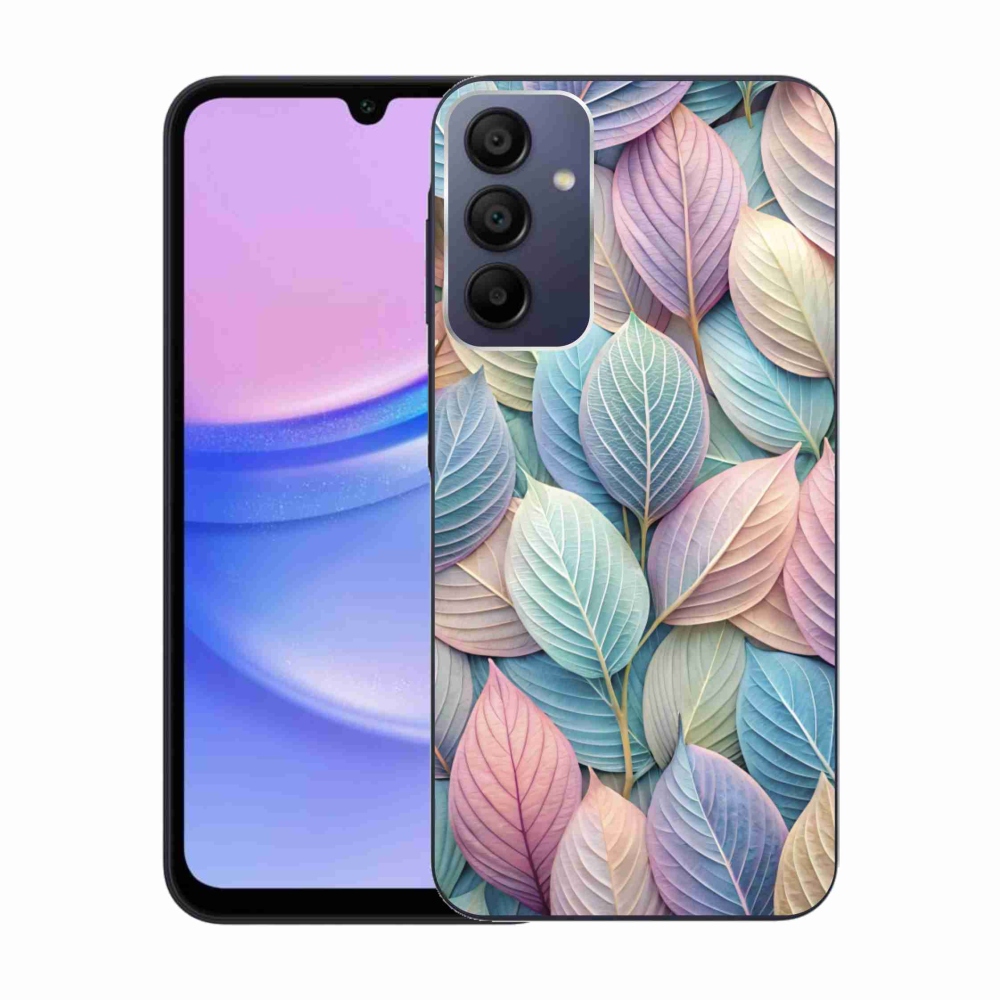 Zselés borítás mmCase Samsung Galaxy A15/5G készülékhez - pasztell levelek