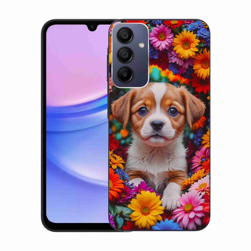 Zselés borítás mmCase Samsung Galaxy A15/5G készülékhez - aranyos kiskutya