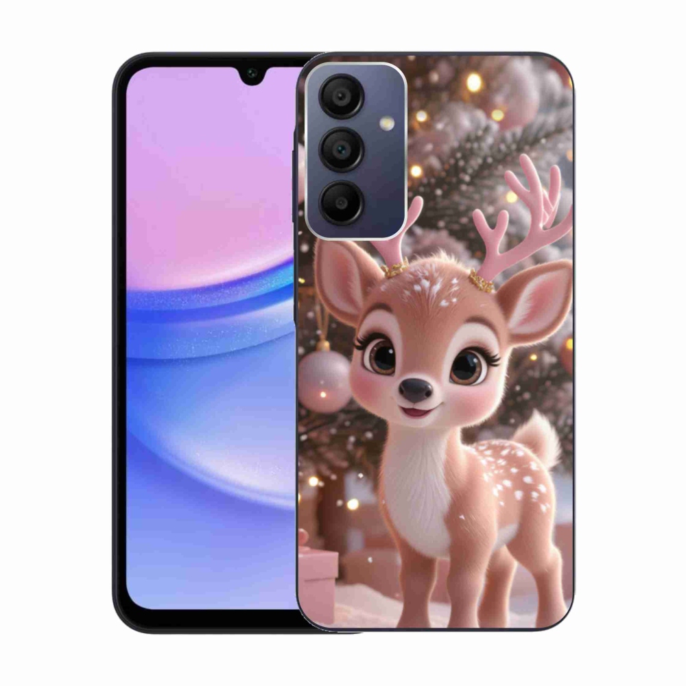 Zselés borítás mmCase Samsung Galaxy A15/5G készülékhez - aranyos rénszarvas
