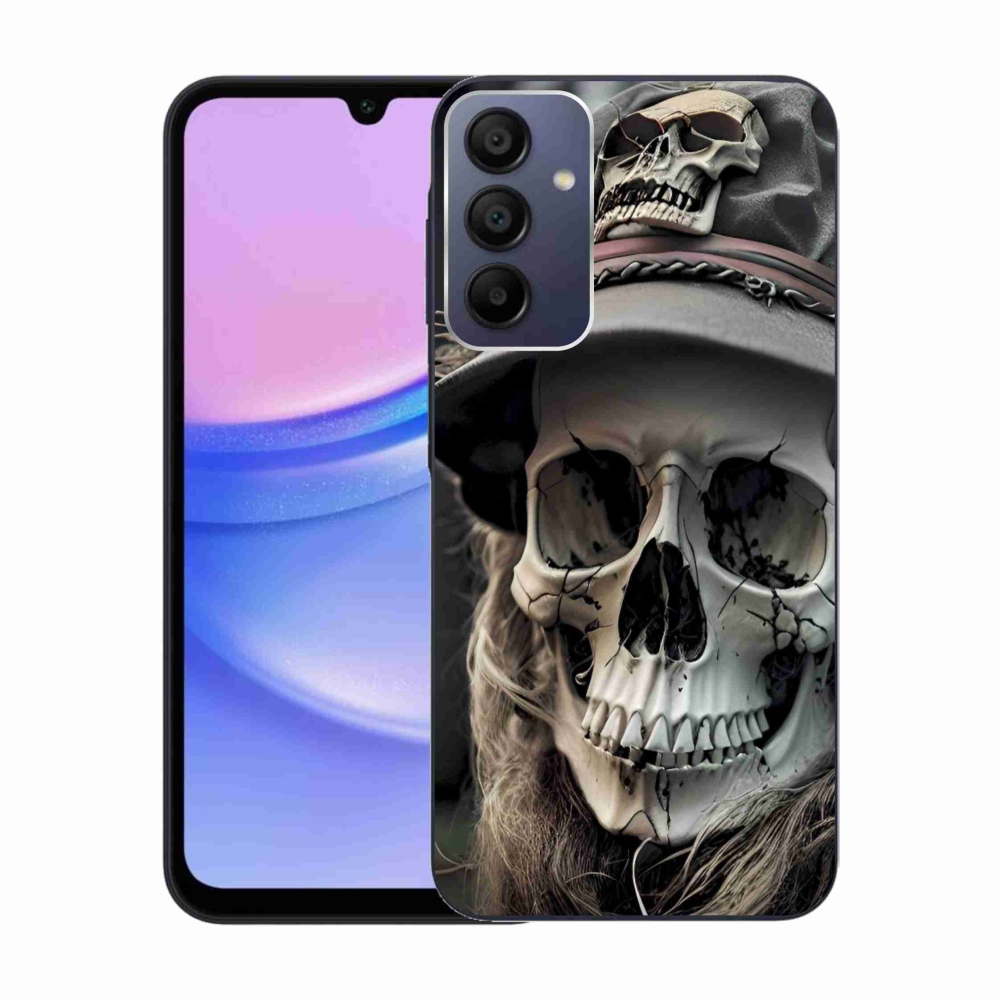 Zselés borítás mmCase Samsung Galaxy A15/5G készülékhez - sötét koponya