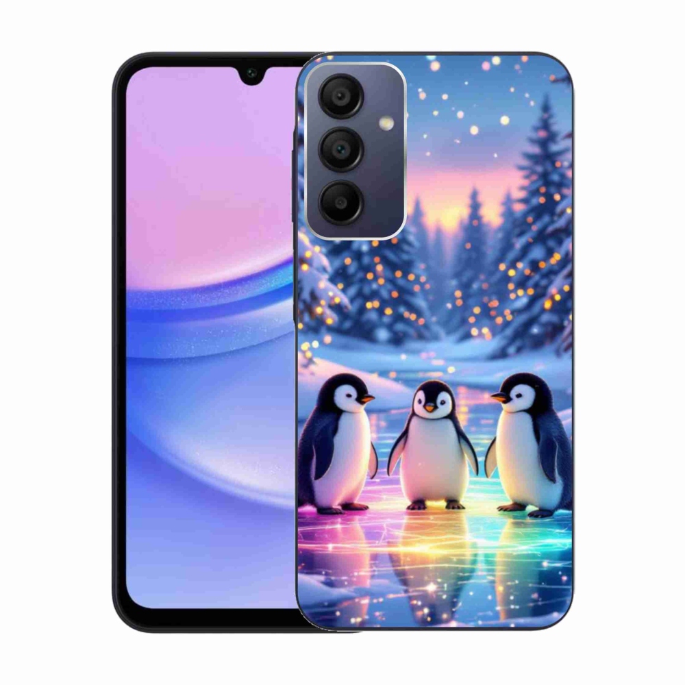 Zselés borítás mmCase Samsung Galaxy A15/5G - pingvinekhez