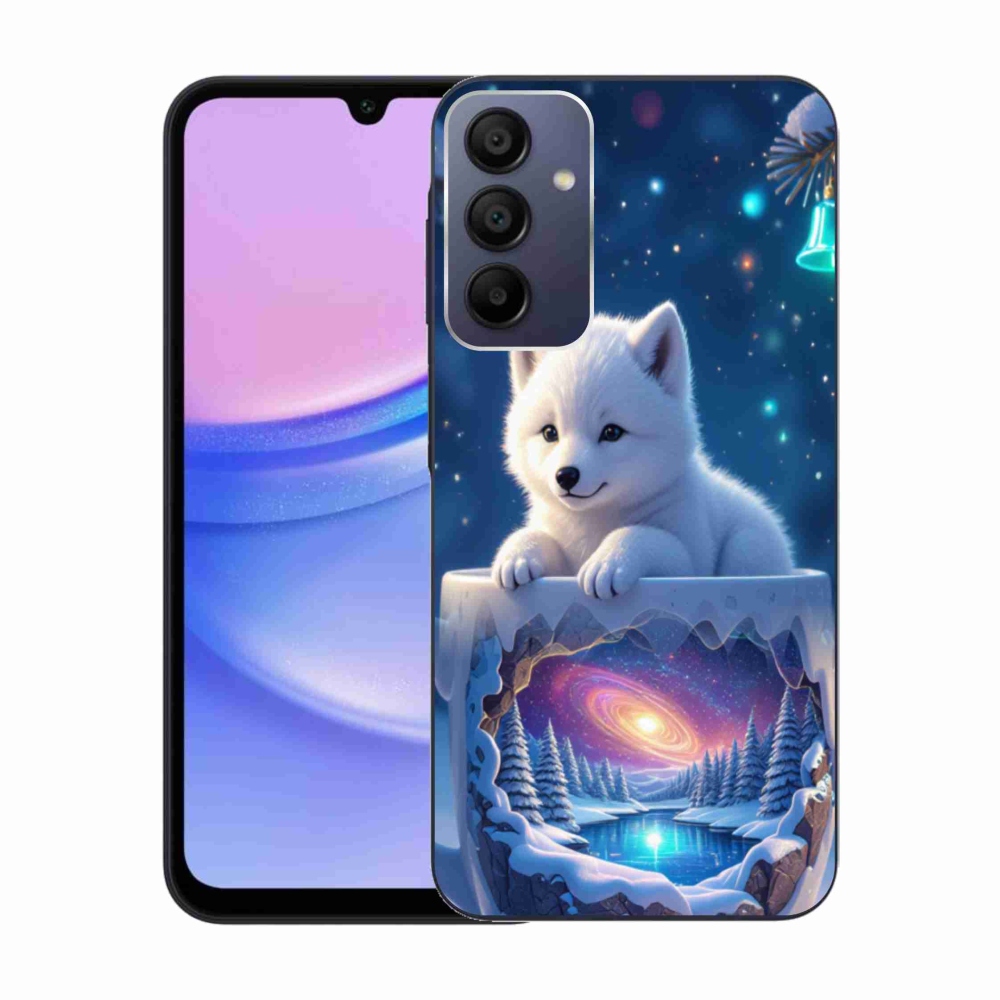 Gél borítás mmCase Samsung Galaxy A15/5G - Karácsonyi kölyökkutya