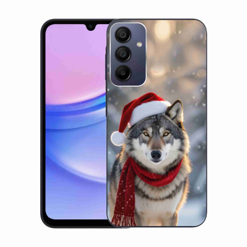 Gél borítás mmCase Samsung Galaxy A15/5G - Karácsonyi farkas