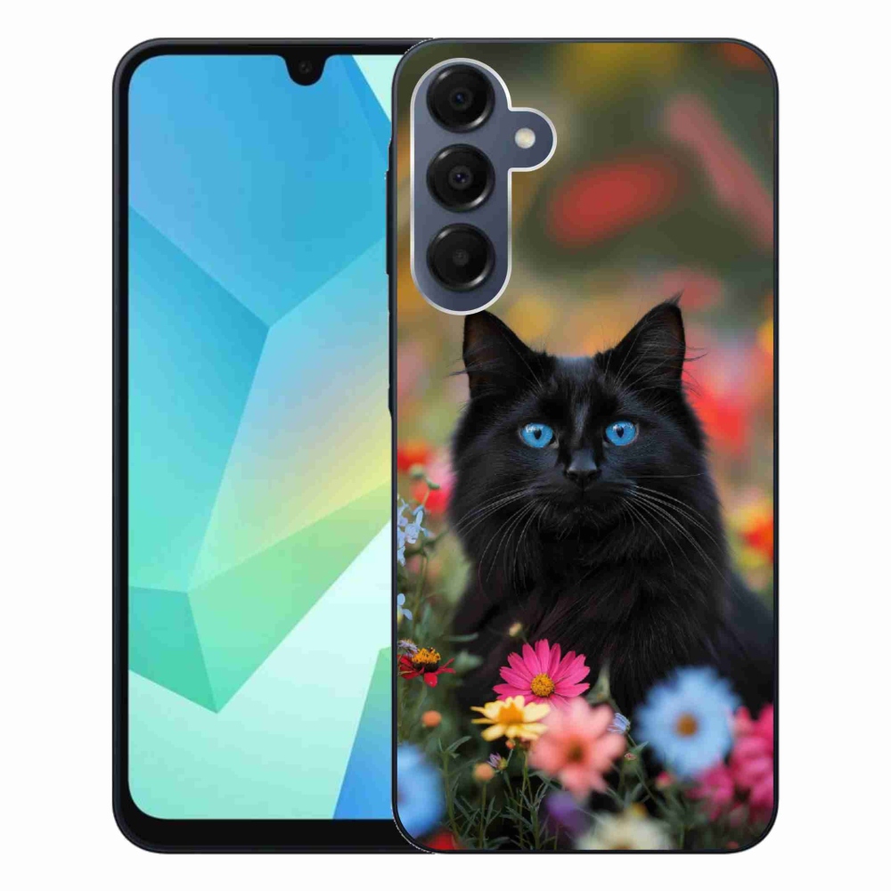 Zselés borítás mmCase Samsung Galaxy A16 4G/5G - fekete cica 4