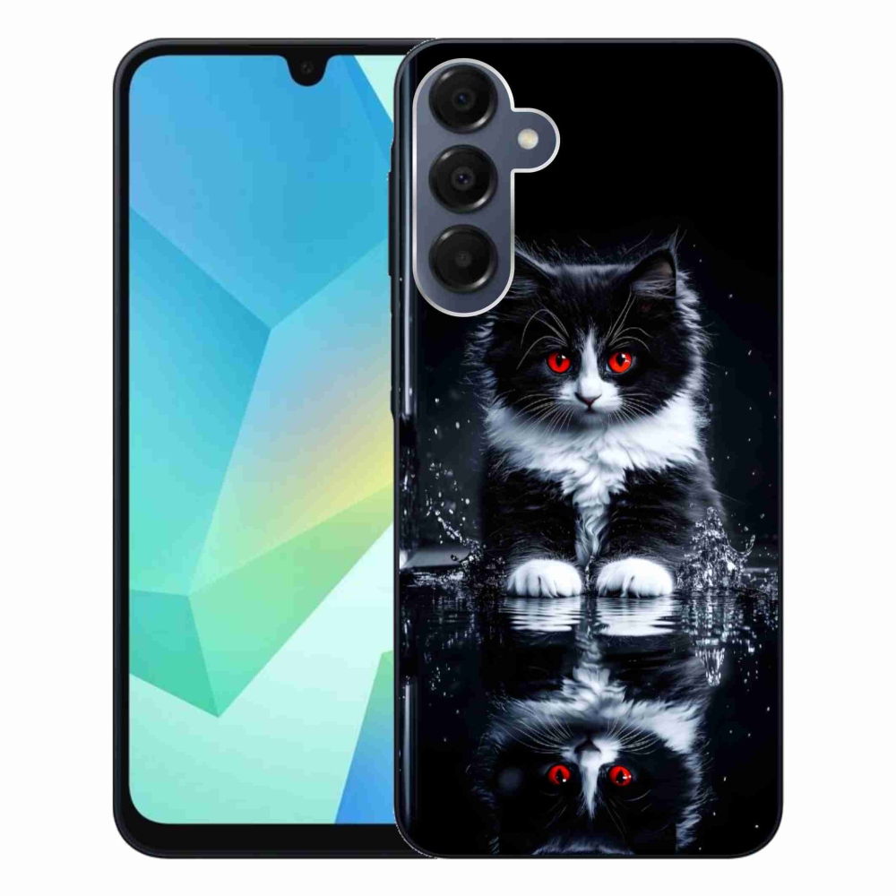 Zselés borítás mmCase Samsung Galaxy A16 4G/5G készülékhez - fekete-fehér cica