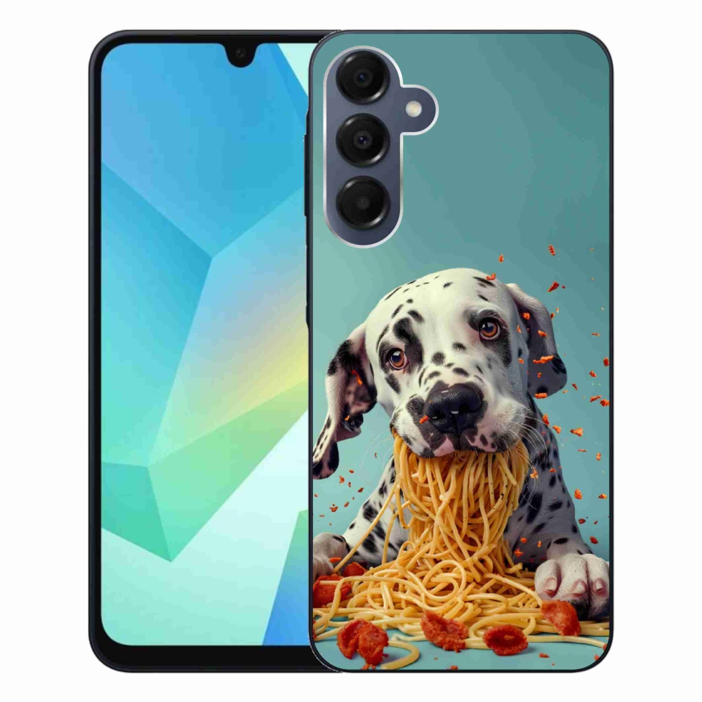 Zselés borítás mmCase Samsung Galaxy A16 4G/5G készülékhez - dalmát és spagetti