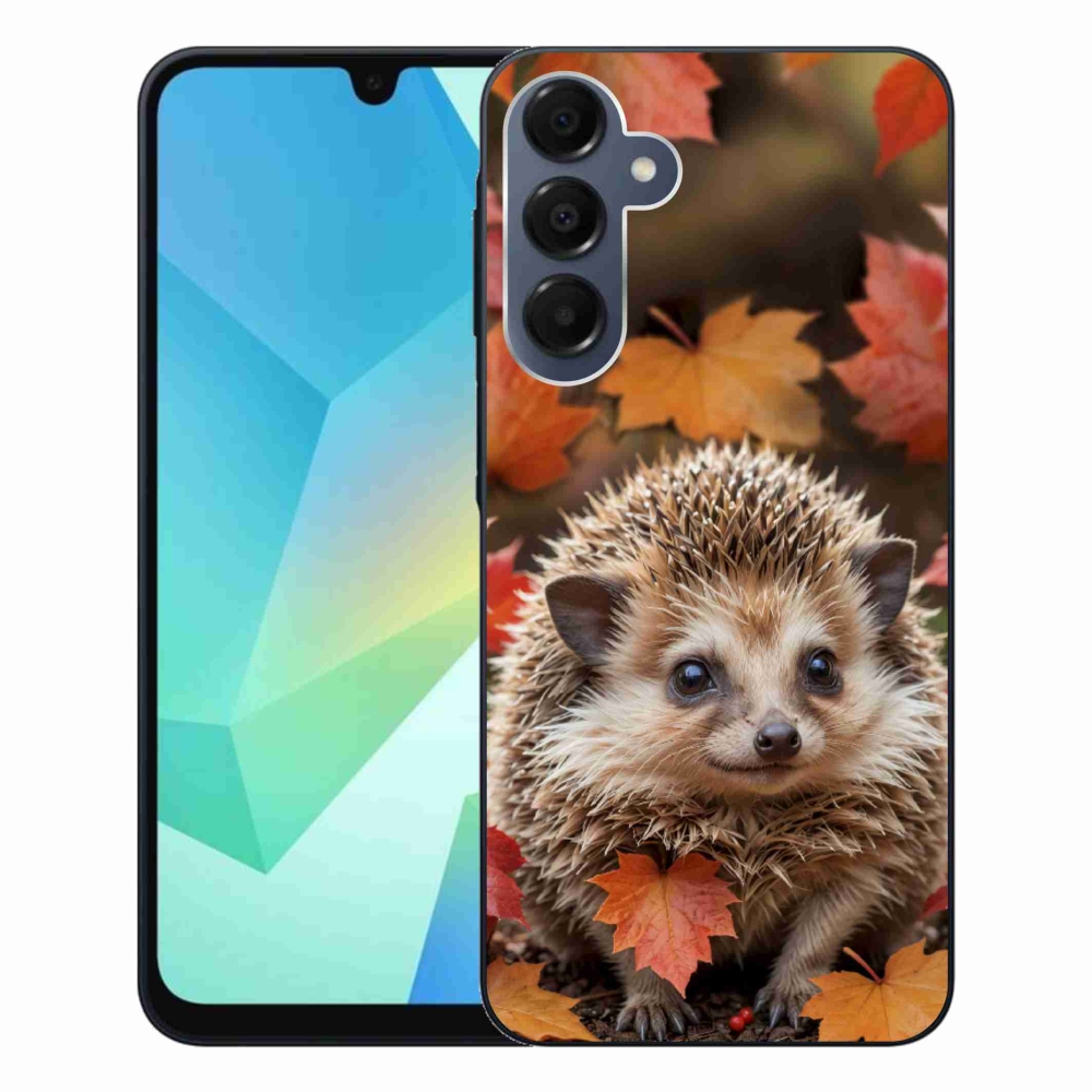 Zselés borítás mmCase Samsung Galaxy A16 4G/5G készülékhez - sün a levelekben