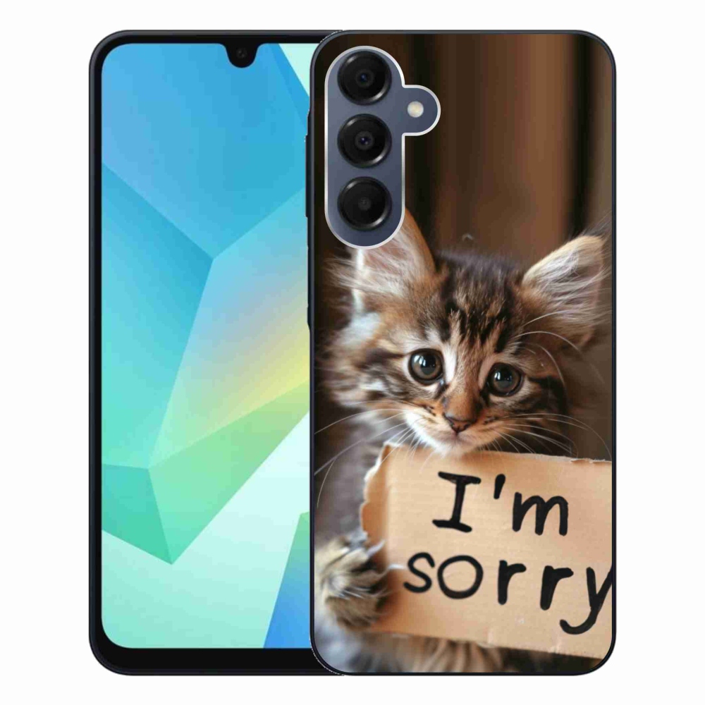 Gél borítás mmCase Samsung Galaxy A16 4G/5G - macska bocsánatkérés