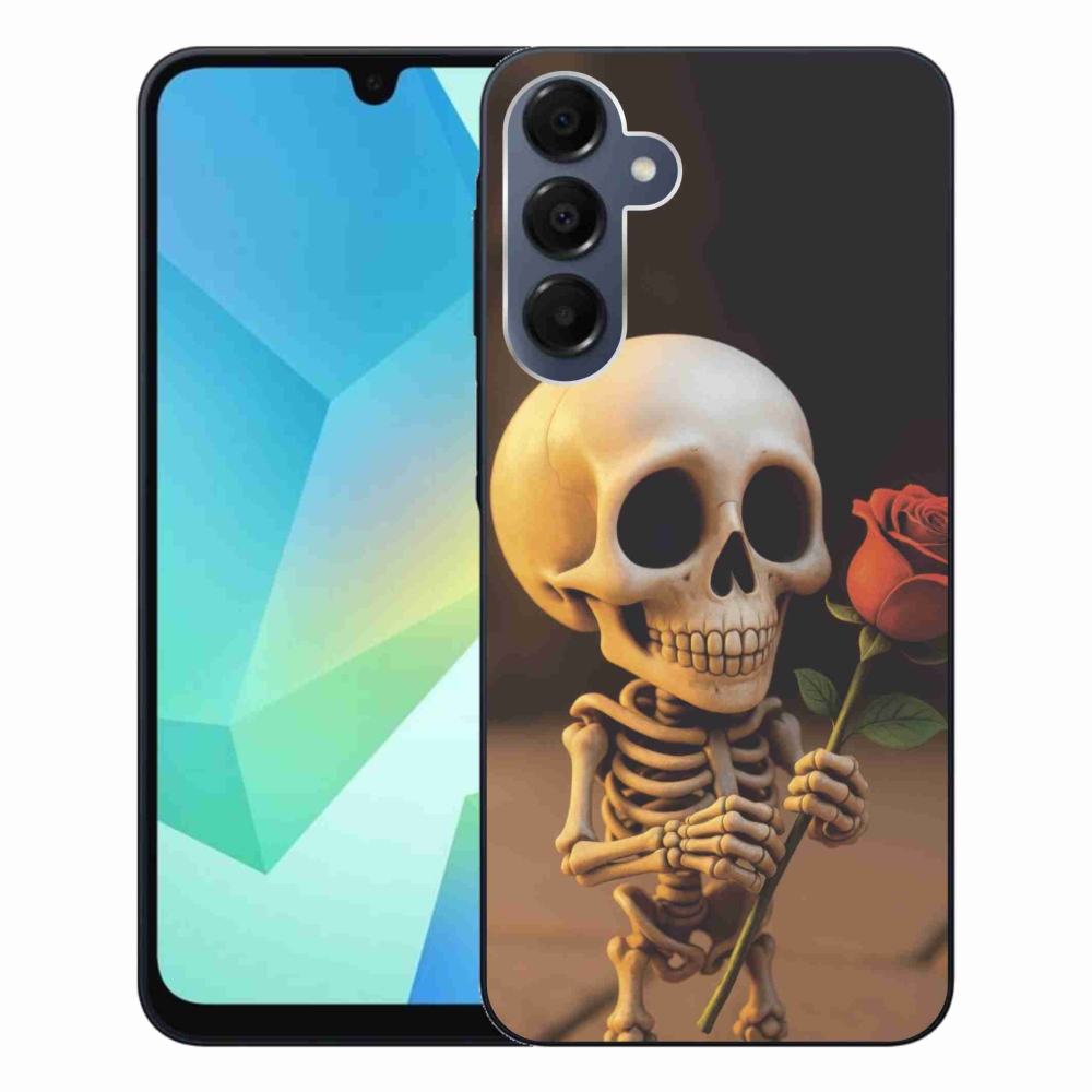 Gél borítás mmCase Samsung Galaxy A16 4G/5G készülékhez - csontváz rózsával