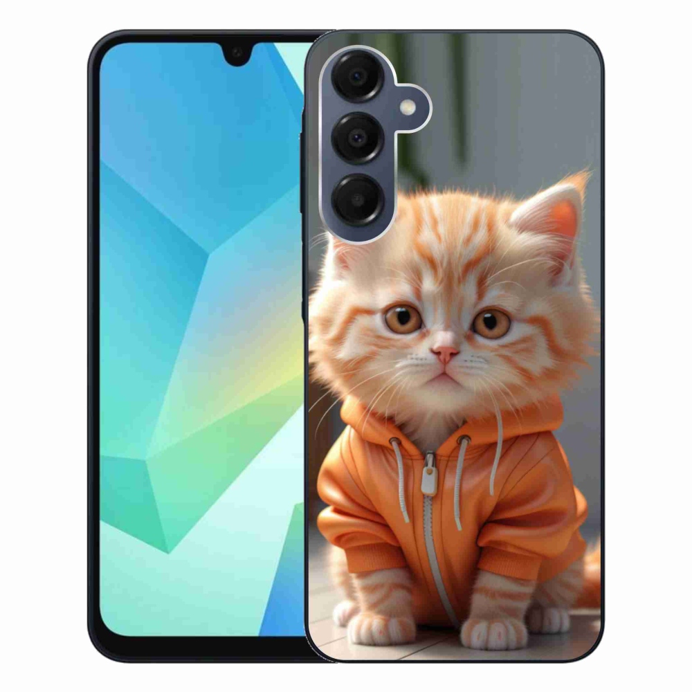 Zselés borítás mmCase Samsung Galaxy A16 4G/5G készülékhez - cica melegítőben