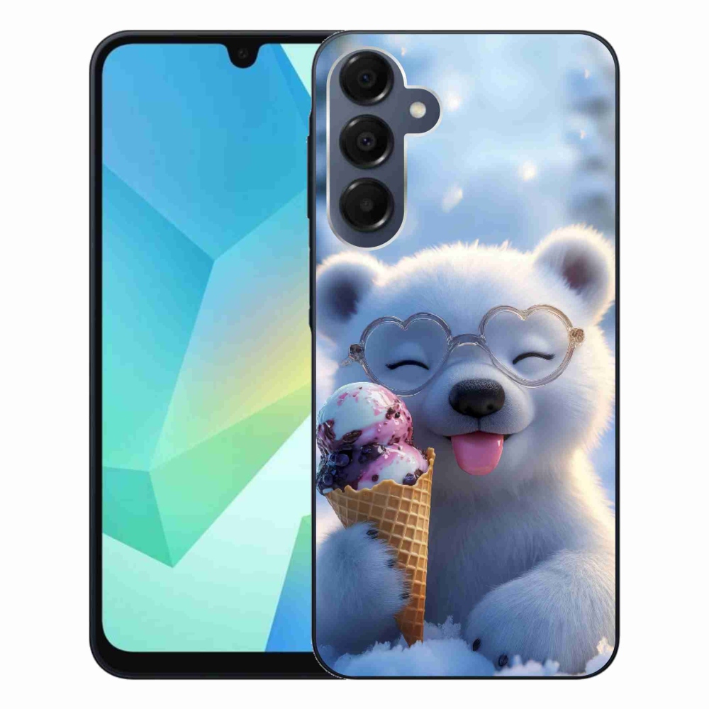 Zselés borítás mmCase Samsung Galaxy A16 4G/5G készülékhez - mackó fagylalttal