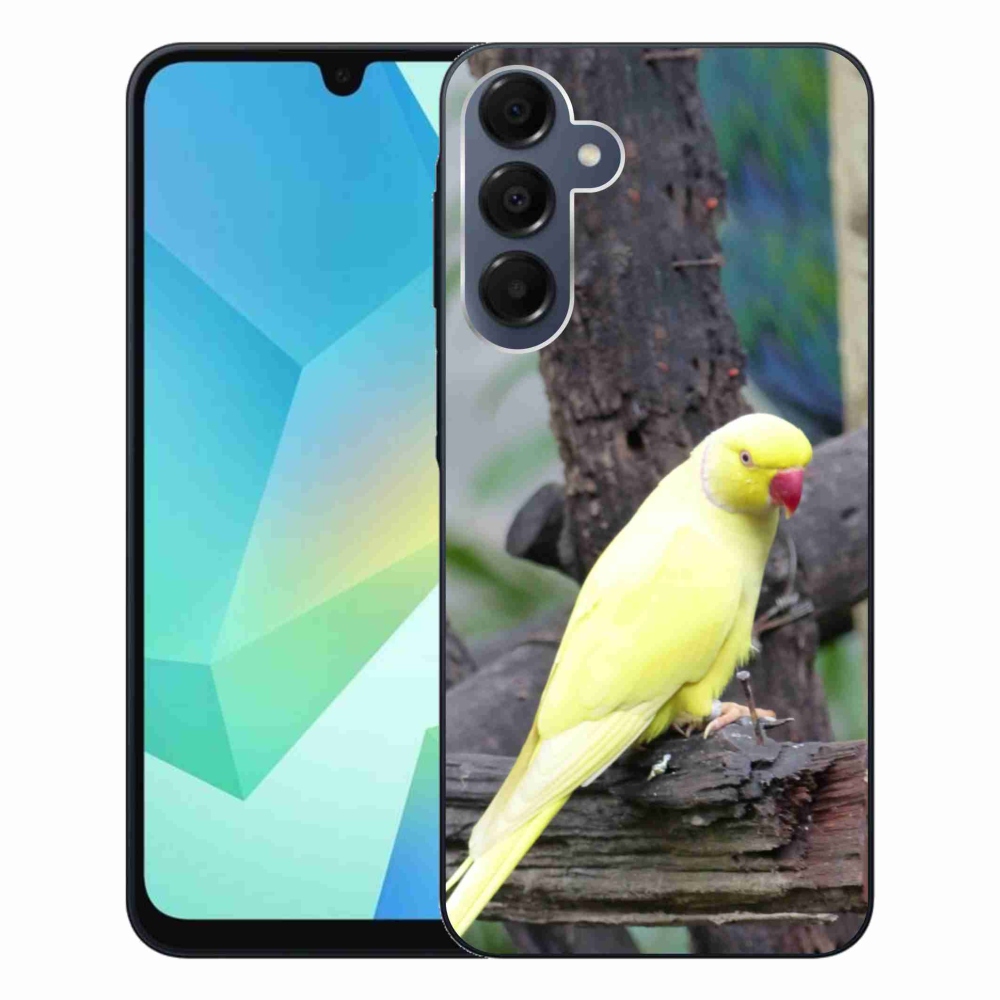 Zselés borítás mmCase Samsung Galaxy A16 4G/5G készülékhez - papagáj alexander sárga