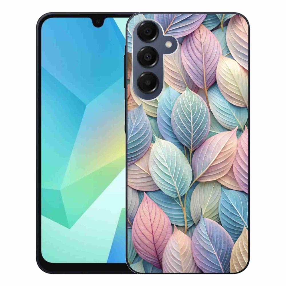 Zselés borítás mmCase Samsung Galaxy A16 4G/5G készülékhez - pasztell színű levelek