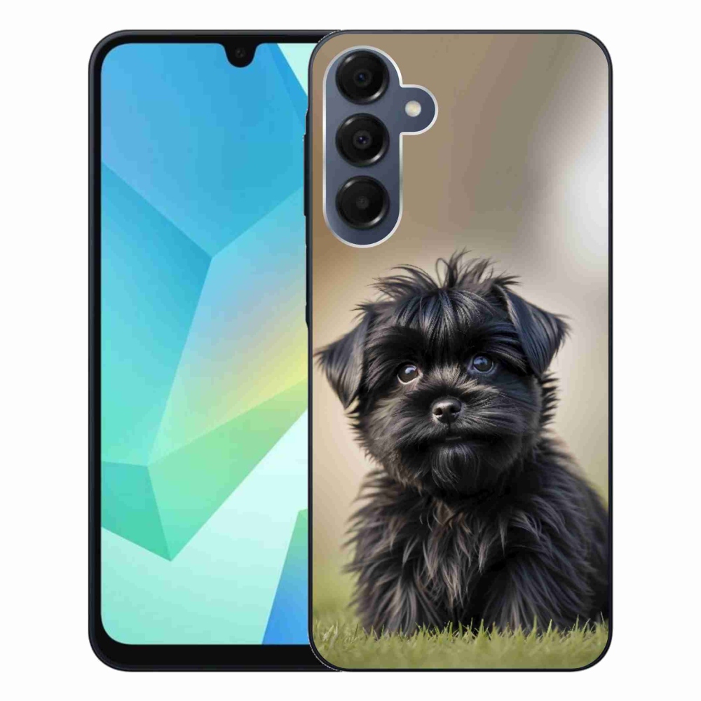 Gél védőhuzat mmCase Samsung Galaxy A16 4G/5G készülékhez - aranyos fekete kutya