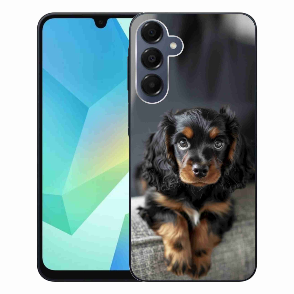 Gél borítás mmCase Samsung Galaxy A16 4G/5G készülékhez - aranyos hosszú szőrű tacskó