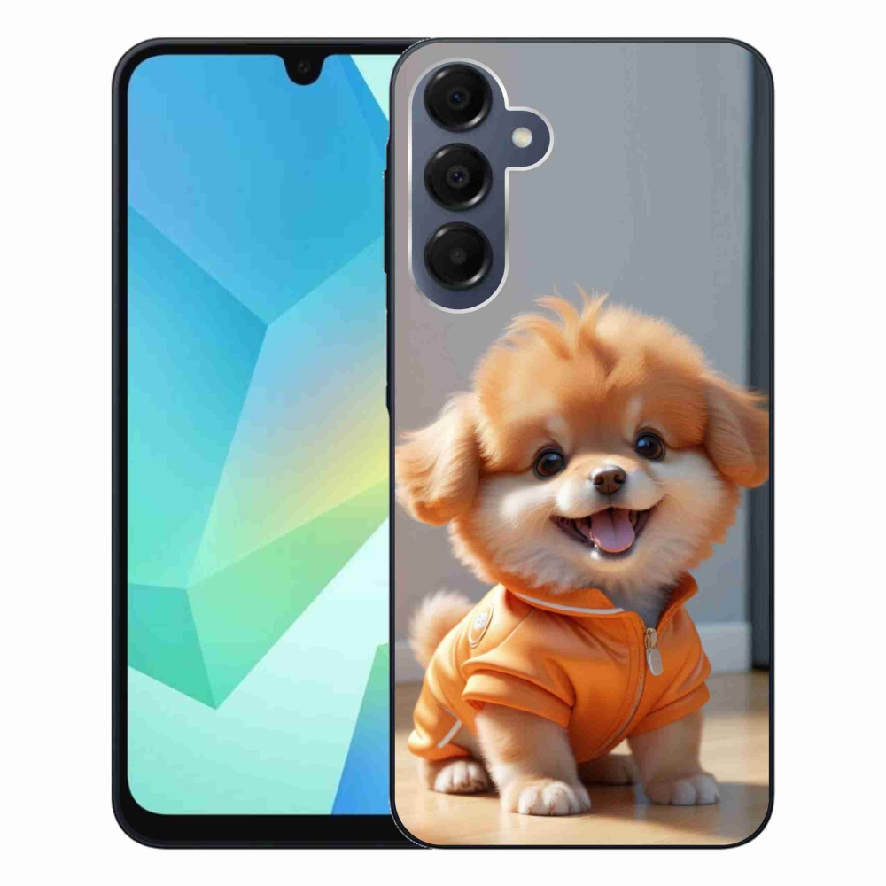 Zselés borítás mmCase Samsung Galaxy A16 4G/5G készülékhez - aranyos pomerániai pulóverben