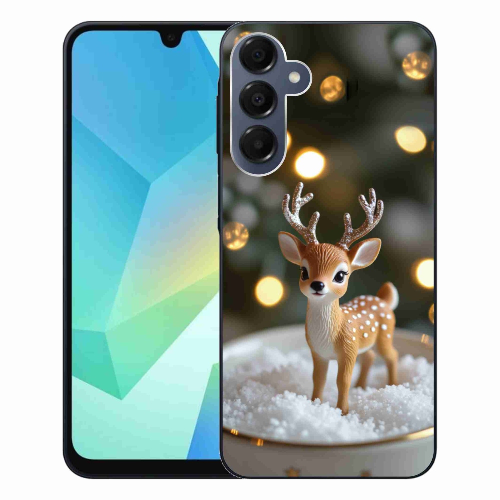 Gél borítás mmCase Samsung Galaxy A16 4G/5G készülékhez - aranyos karácsonyi szarvasok