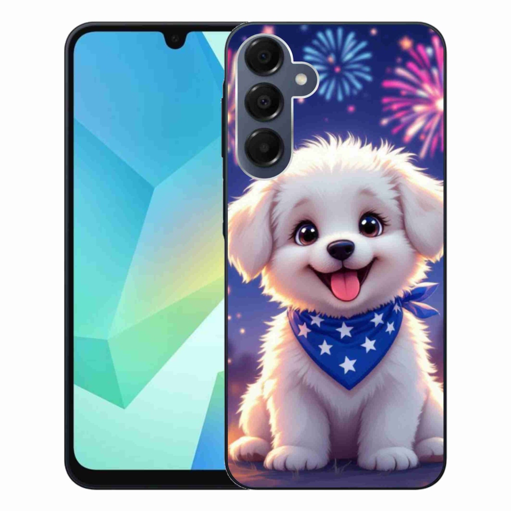 Gél borítás mmCase Samsung Galaxy A16 4G/5G készülékhez - ünnepi kölyökkutya