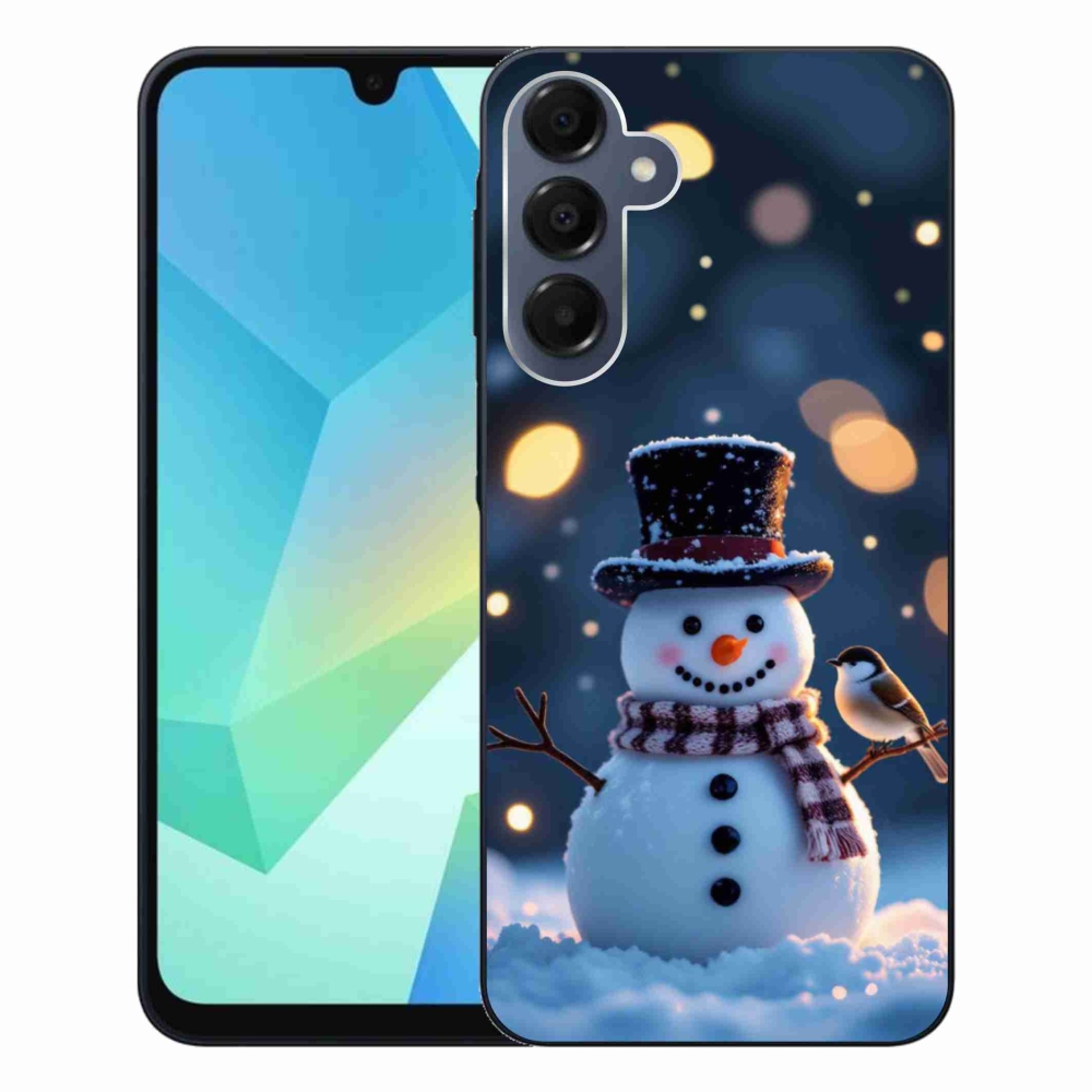 Gél borítás mmCase Samsung Galaxy A16 4G/5G - karácsonyi hóemberhez