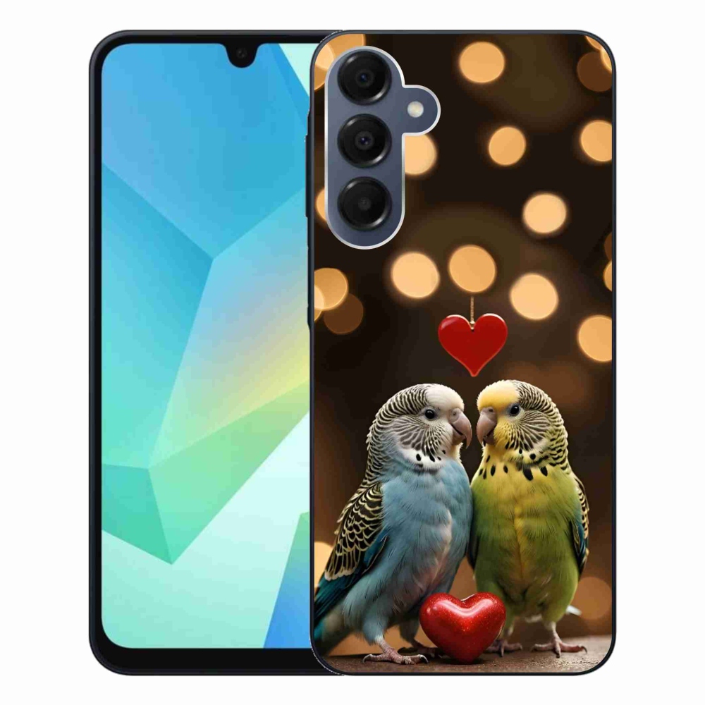 Gél borítás mmCase Samsung Galaxy A16 4G/5G készülékhez - szerelmes papagájok