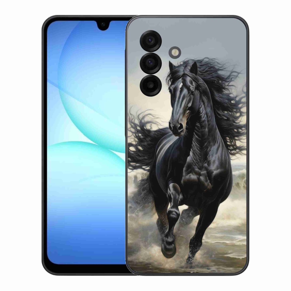 Gél borítás mmCase Samsung Galaxy A17 4G/5G - fekete ló futás