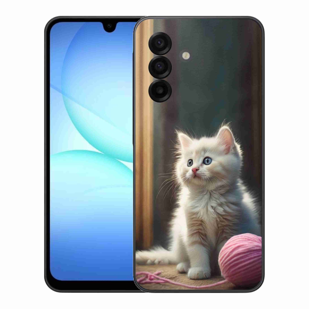 Gél védőhuzat mmCase Samsung Galaxy A17 4G/5G - fehér cica 2