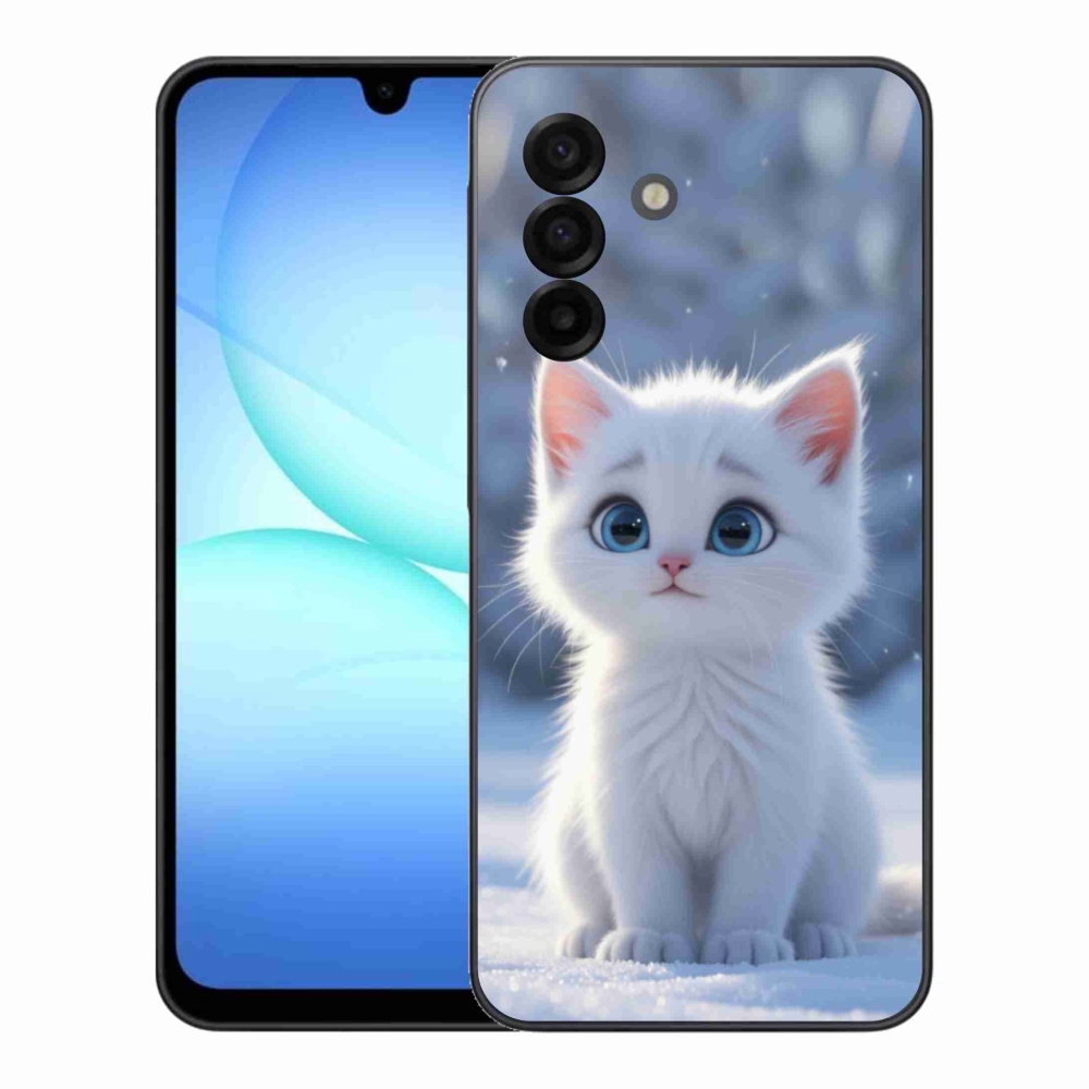 Gél védőhuzat mmCase Samsung Galaxy A17 4G/5G - fehér cica 3