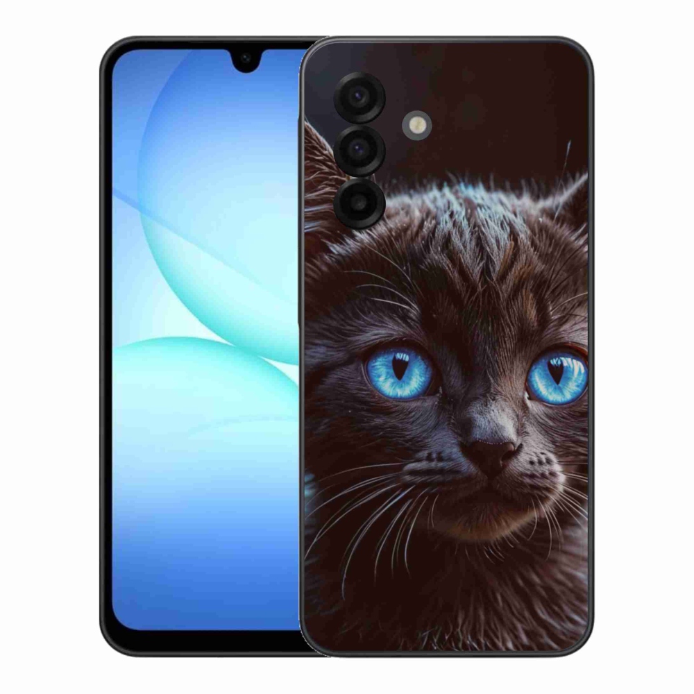 Gél védőhuzat mmCase Samsung Galaxy A17 4G/5G - fekete cica 2